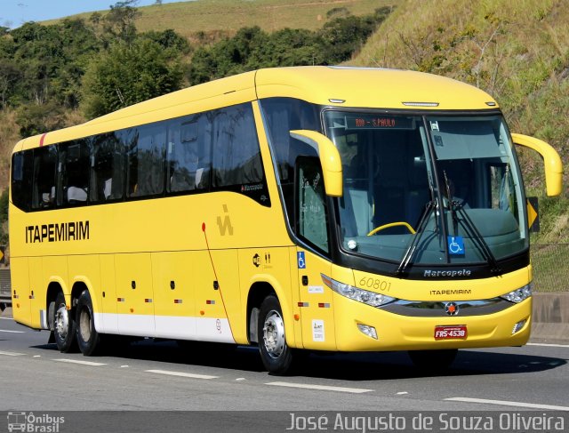 Viação Itapemirim 60801 na cidade de Piraí, Rio de Janeiro, Brasil, por José Augusto de Souza Oliveira. Número da foto: #2707123.