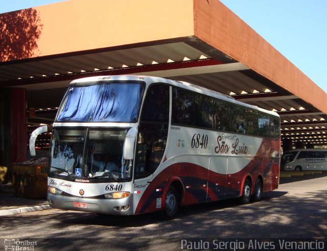 Expresso São Luiz 6840 na cidade de Cuiabá, Mato Grosso, Brasil, por Paulo Sergio Alves Venancio. ID da foto: 2707407.