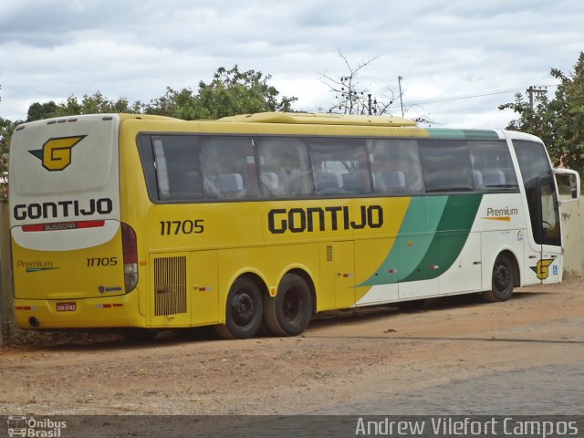 Empresa Gontijo de Transportes 11705 na cidade de Pirapora, Minas Gerais, Brasil, por Andrew Campos. ID da foto: 2709531.