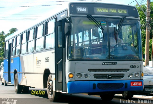 Viação Paraúna 3595 na cidade de Goiânia, Goiás, Brasil, por Carlos Júnior. ID da foto: 2708955.