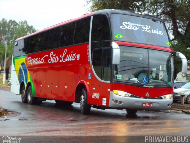 Expresso São Luiz 6990 na cidade de Cuiabá, Mato Grosso, Brasil, por Alexandre Rodrigo. ID da foto: 2709067.