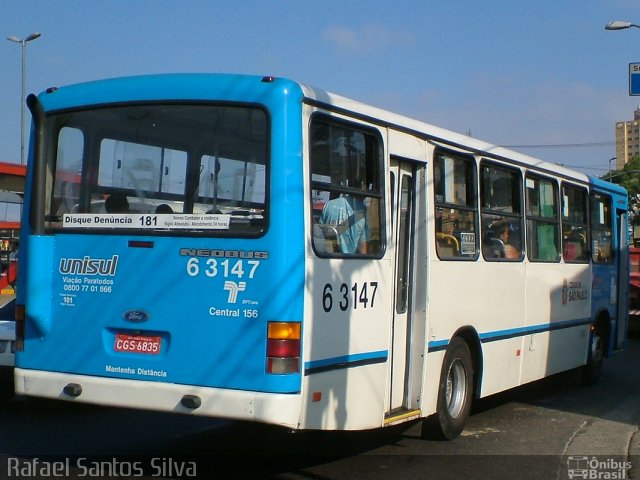 Viação Paratodos > São Jorge > Metropolitana São Paulo > Mobibrasil 6 3147 na cidade de São Paulo, São Paulo, Brasil, por Rafael Santos Silva. Número da foto: #2709774.