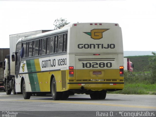 Empresa Gontijo de Transportes 10280 na cidade de Vitória da Conquista, Bahia, Brasil, por Rava Ogawa. ID da foto: 2711768.