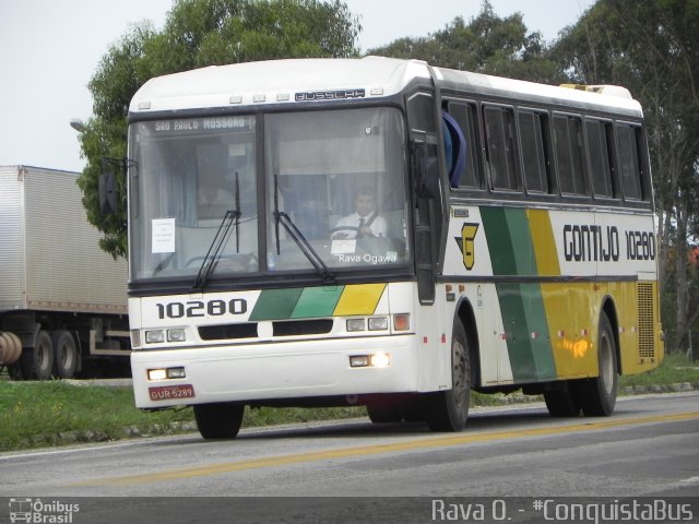 Empresa Gontijo de Transportes 10280 na cidade de Vitória da Conquista, Bahia, Brasil, por Rava Ogawa. ID da foto: 2711757.