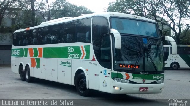 Cia. São Geraldo de Viação 14845 na cidade de São Paulo, São Paulo, Brasil, por Luciano Ferreira da Silva. Número da foto: #2713252.