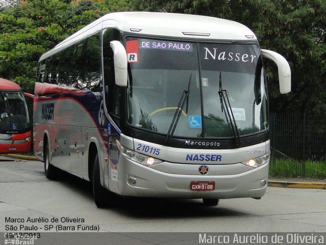 Viação Nasser 210115 na cidade de São Paulo, São Paulo, Brasil, por Marco Aurélio de Oliveira. Número da foto: #2713299.