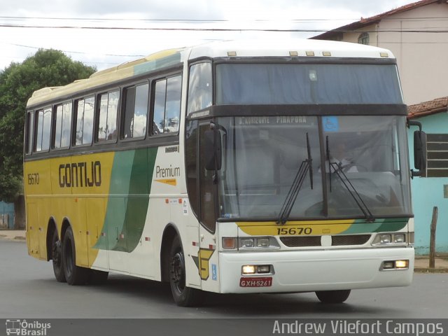 Empresa Gontijo de Transportes 15670 na cidade de Pirapora, Minas Gerais, Brasil, por Andrew Campos. ID da foto: 2713768.