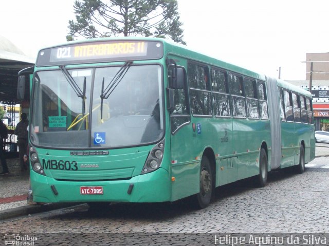 Auto Viação Mercês MB603 na cidade de Curitiba, Paraná, Brasil, por Felipe Aquino da Silva. ID da foto: 2712532.