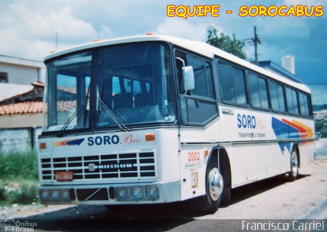 Sorobus Transporte e Turismo 2002 na cidade de Sorocaba, São Paulo, Brasil, por EDUARDO - SOROCABUS. Número da foto: #2716598.