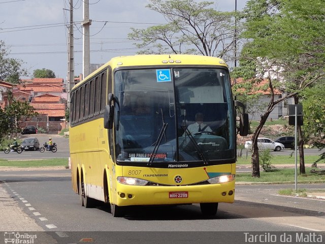 Viação Itapemirim 8007 na cidade de Teresina, Piauí, Brasil, por Tarcilo da Matta. ID da foto: 2716846.