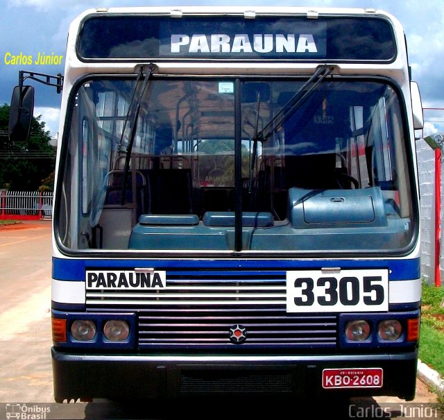 Viação Paraúna 3305 na cidade de Goiânia, Goiás, Brasil, por Carlos Júnior. Número da foto: #2715553.