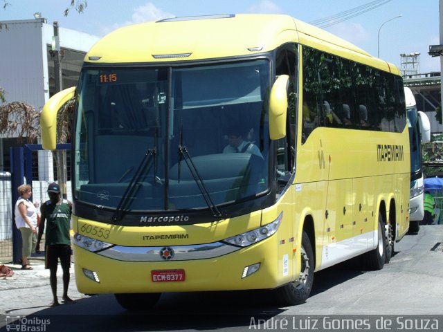 Viação Itapemirim 60553 na cidade de Rio de Janeiro, Rio de Janeiro, Brasil, por André Luiz Gomes de Souza. Número da foto: #2716611.