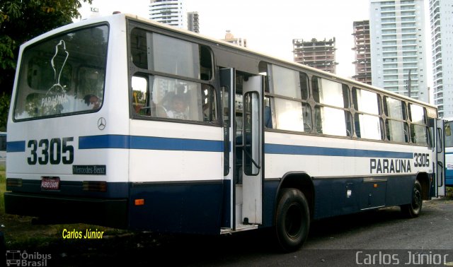 Viação Paraúna 3305 na cidade de Goiânia, Goiás, Brasil, por Carlos Júnior. ID da foto: 2715541.