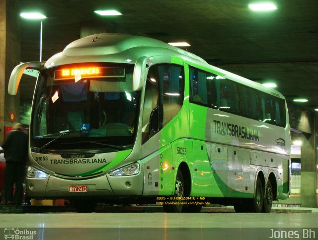 Transbrasiliana Transportes e Turismo 51053 na cidade de Belo Horizonte, Minas Gerais, Brasil, por Jones Bh. ID da foto: 2718327.