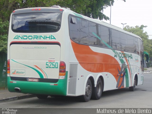 Empresa de Transportes Andorinha 5250 na cidade de São Paulo, São Paulo, Brasil, por Matheus de Melo Bento. Número da foto: #2717176.