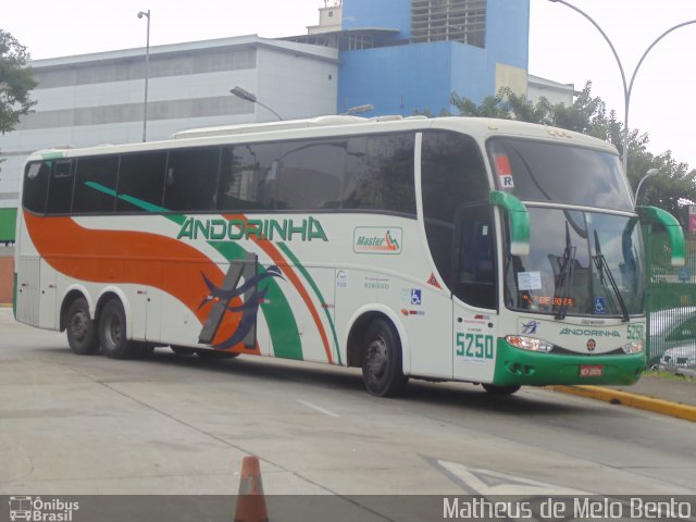 Empresa de Transportes Andorinha 5250 na cidade de São Paulo, São Paulo, Brasil, por Matheus de Melo Bento. Número da foto: #2717165.
