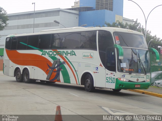 Empresa de Transportes Andorinha 5250 na cidade de São Paulo, São Paulo, Brasil, por Matheus de Melo Bento. ID da foto: 2717165.