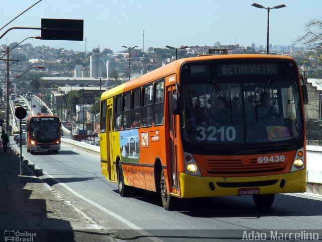 Viação Santa Edwiges 69436 na cidade de Contagem, Minas Gerais, Brasil, por Adão Raimundo Marcelino. ID da foto: 2718208.