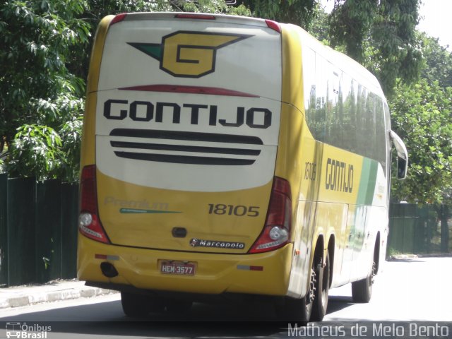 Empresa Gontijo de Transportes 18105 na cidade de São Paulo, São Paulo, Brasil, por Matheus de Melo Bento. Número da foto: #2682777.