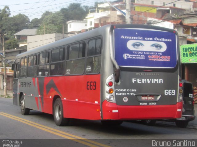 Viação Fervima 669 na cidade de Taboão da Serra, São Paulo, Brasil, por Bruno Santino. Número da foto: #2683321.