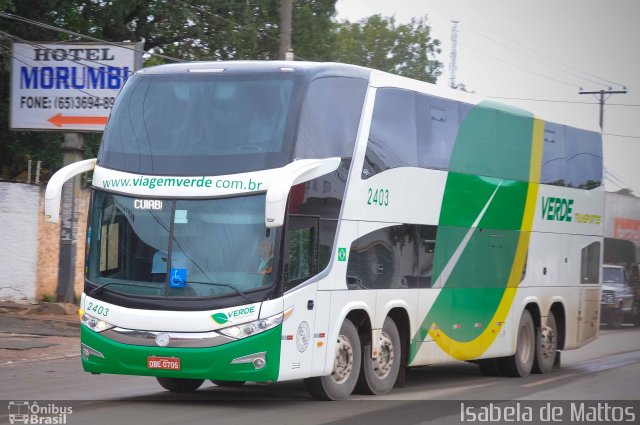 Verde Transportes 2403 na cidade de Várzea Grande, Mato Grosso, Brasil, por Isabela de Mattos. Número da foto: #2683587.