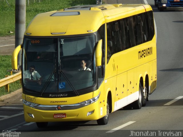 Viação Itapemirim 60671 na cidade de Lavrinhas, São Paulo, Brasil, por Jhonatan Diego da Silva Trevisan. ID da foto: 2720466.