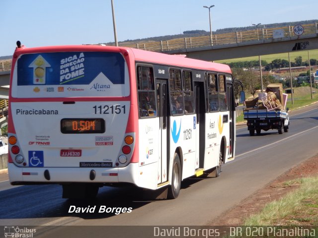 Viação Piracicabana Distrito Federal 112151 na cidade de Planaltina, Distrito Federal, Brasil, por David Borges. Número da foto: #2719623.