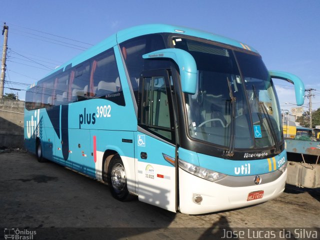 UTIL - União Transporte Interestadual de Luxo 3902 na cidade de Mogi das Cruzes, São Paulo, Brasil, por Jose Lucas da Silva. Número da foto: #2720186.