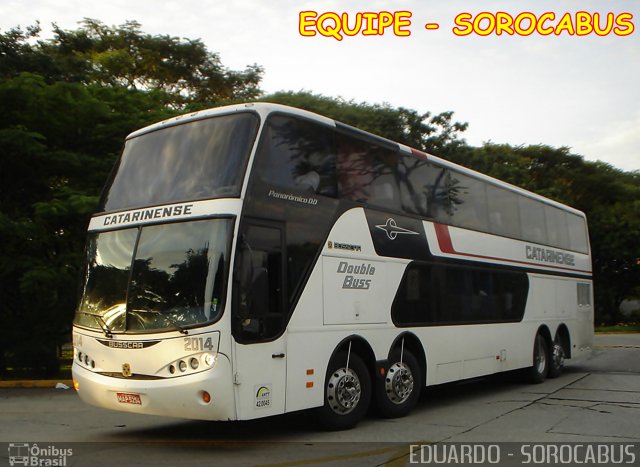 Auto Viação Catarinense 2014 na cidade de São Paulo, São Paulo, Brasil, por EDUARDO - SOROCABUS. Número da foto: #2720425.