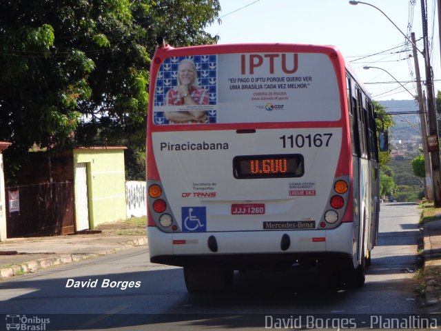 Viação Piracicabana Distrito Federal 110167 na cidade de Planaltina, Distrito Federal, Brasil, por David Borges. Número da foto: #2719642.