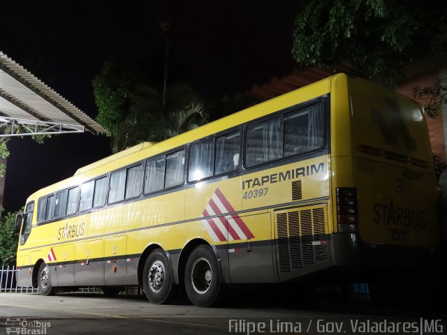 Viação Itapemirim 40397 na cidade de Governador Valadares, Minas Gerais, Brasil, por Filipe Lima. Número da foto: #2720120.