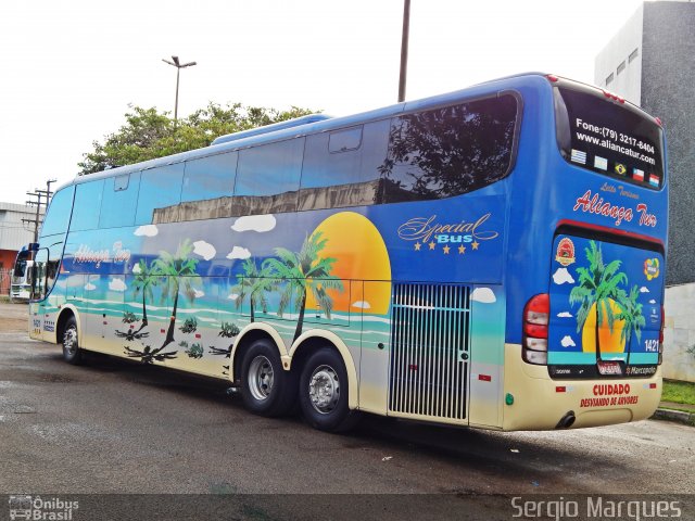 Aliança Tur Transporte de Passageiros e Turismo 1421 na cidade de Aracaju, Sergipe, Brasil, por Sergio Marques . Número da foto: #2721418.
