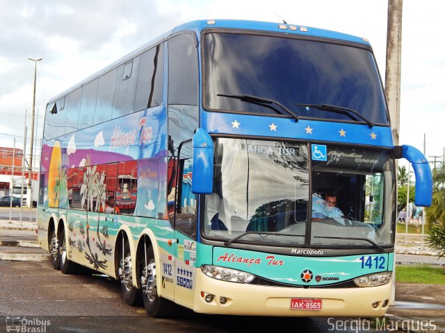 Aliança Tur Transporte de Passageiros e Turismo 1412 na cidade de Aracaju, Sergipe, Brasil, por Sergio Marques . Número da foto: #2721414.