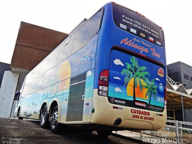 Aliança Tur Transporte de Passageiros e Turismo 1417 na cidade de Aracaju, Sergipe, Brasil, por Sergio Marques . Número da foto: #2721651.