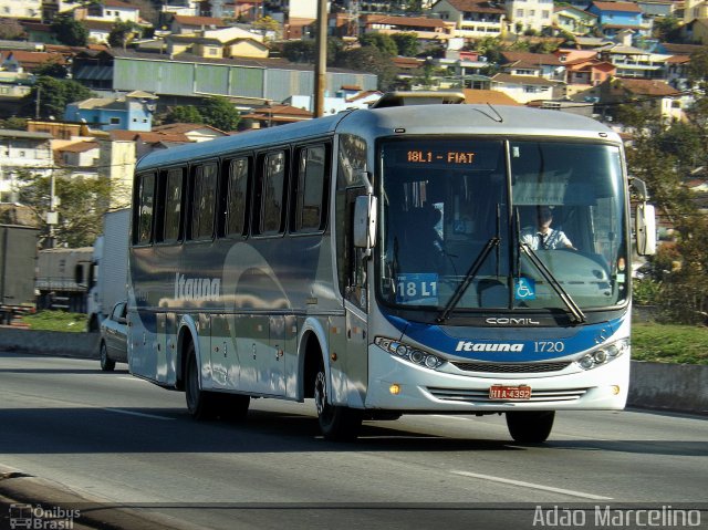 Viação Itaúna 1720 na cidade de Belo Horizonte, Minas Gerais, Brasil, por Adão Raimundo Marcelino. ID da foto: 2724437.