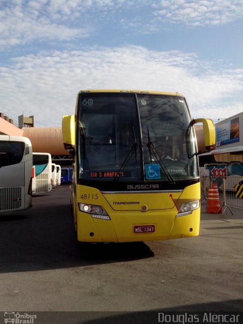 Viação Itapemirim 48115 na cidade de Niterói, Rio de Janeiro, Brasil, por Douglas Alencar. Número da foto: #2726745.