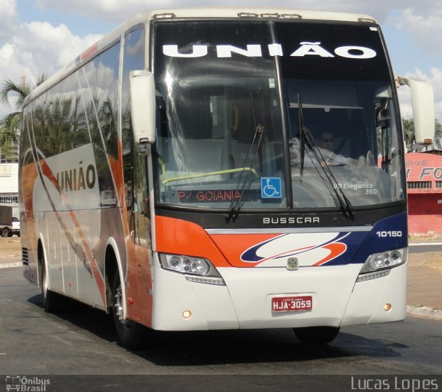 Expresso União 10150 na cidade de Goiânia, Goiás, Brasil, por Lucas Gabriel Resende Lopes. Número da foto: #2725547.