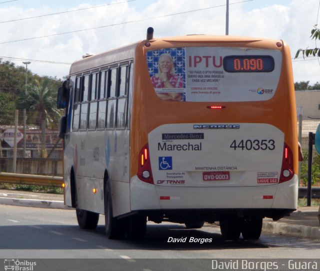 Auto Viação Marechal Brasília 440353 na cidade de Guará, Distrito Federal, Brasil, por David Borges. Número da foto: #2728923.