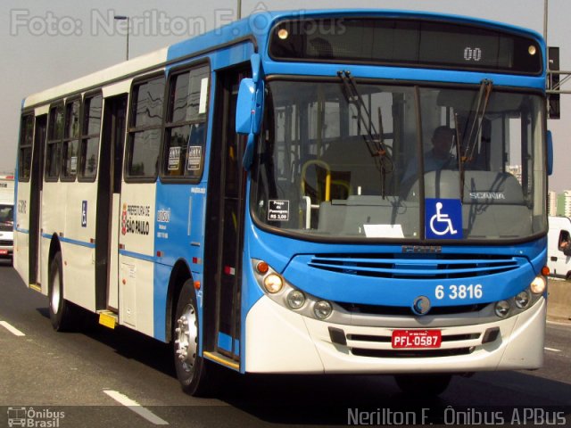Viação Paratodos > São Jorge > Metropolitana São Paulo > Mobibrasil 6 3816 na cidade de São Paulo, São Paulo, Brasil, por Nerilton F.  ônibus. Número da foto: #2728371.