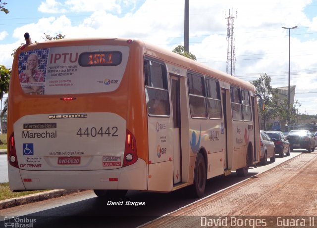 Auto Viação Marechal Brasília 440442 na cidade de Guará, Distrito Federal, Brasil, por David Borges. Número da foto: #2728891.