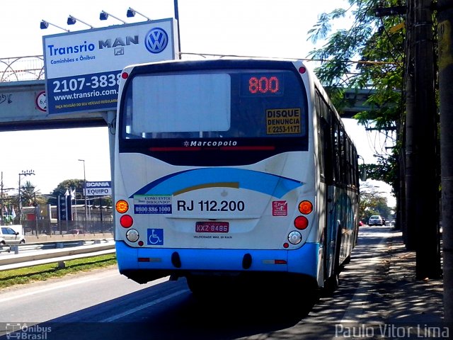 Auto Viação Vera Cruz - Belford Roxo RJ 112.200 na cidade de Rio de Janeiro, Rio de Janeiro, Brasil, por Paulo Vitor Lima. ID da foto: 2731309.