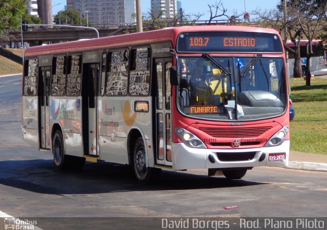 Viação Piracicabana Distrito Federal 114111 na cidade de Brasília, Distrito Federal, Brasil, por David Borges. Número da foto: #2731378.