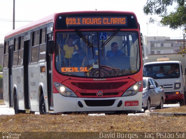 Viação Piracicabana Distrito Federal 113204 na cidade de Taguatinga, Distrito Federal, Brasil, por David Borges. Número da foto: #2733247.