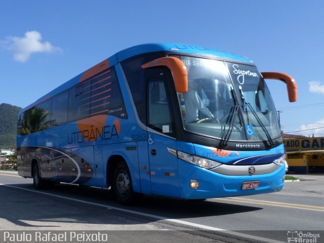 Litorânea Transportes Coletivos 5353 na cidade de Ubatuba, São Paulo, Brasil, por Paulo Rafael Peixoto. Número da foto: #2732618.