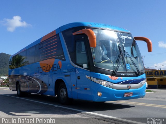 Litorânea Transportes Coletivos 5353 na cidade de Ubatuba, São Paulo, Brasil, por Paulo Rafael Peixoto. ID da foto: 2732618.