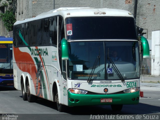 Empresa de Transportes Andorinha 5074 na cidade de Rio de Janeiro, Rio de Janeiro, Brasil, por André Luiz Gomes de Souza. ID da foto: 2735069.