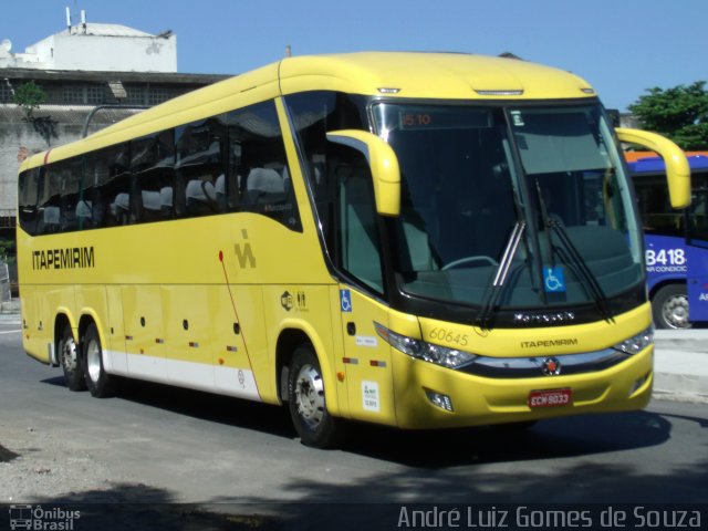 Viação Itapemirim 60645 na cidade de Rio de Janeiro, Rio de Janeiro, Brasil, por André Luiz Gomes de Souza. ID da foto: 2735090.