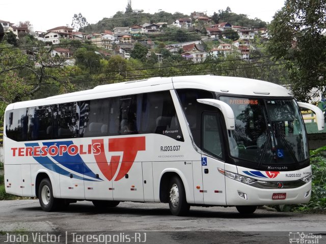 Viação Teresópolis RJ 203.037 na cidade de Teresópolis, Rio de Janeiro, Brasil, por João Victor. ID da foto: 2736750.