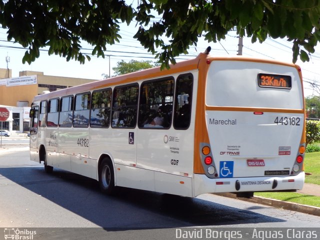 Auto Viação Marechal Brasília 443182 na cidade de Águas Claras, Distrito Federal, Brasil, por David Borges. Número da foto: #2737404.