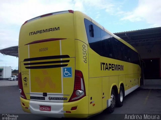 Viação Itapemirim 60509 na cidade de Garuva, Santa Catarina, Brasil, por Andrea Ramos  de Moura Tavares Lucena. Número da foto: #2736277.